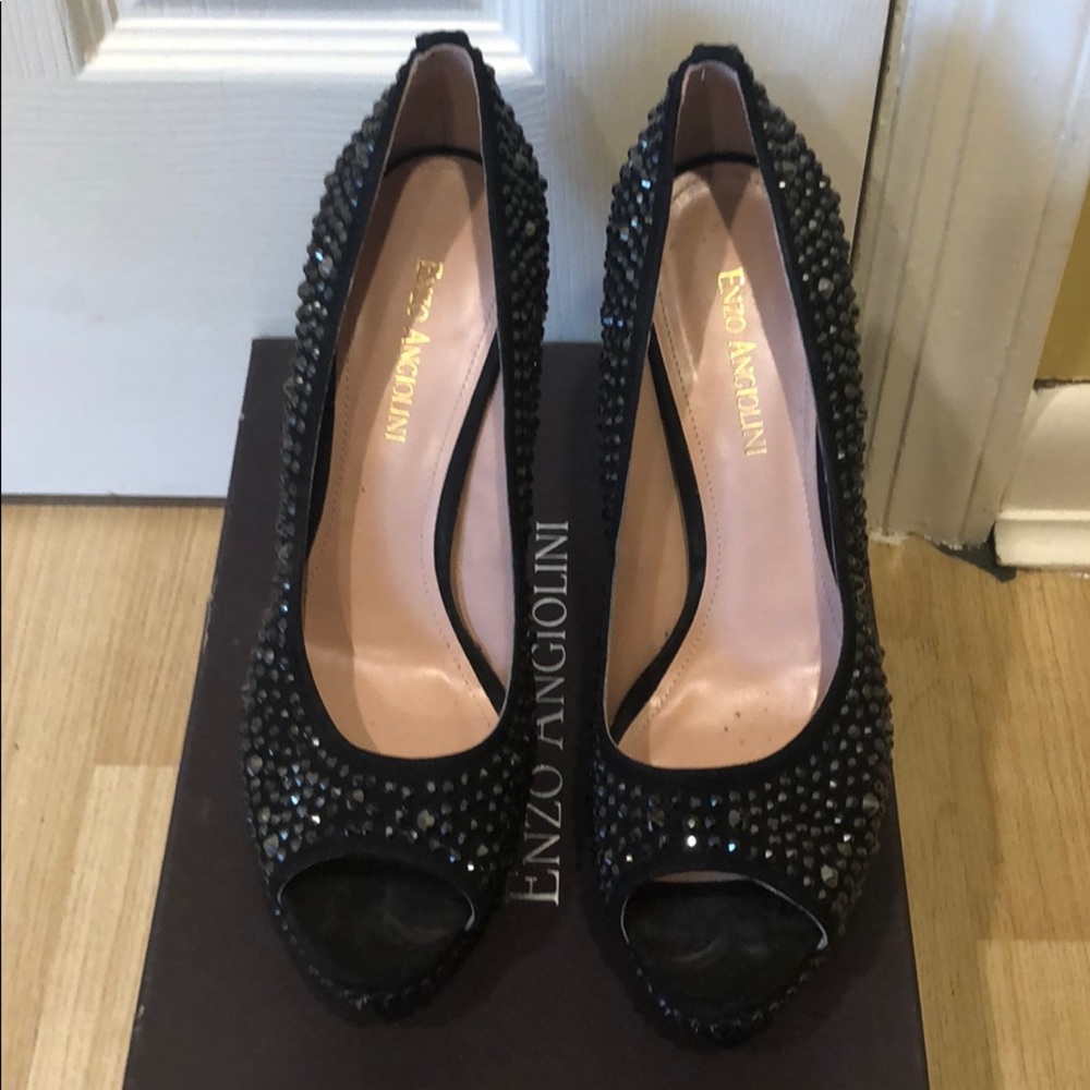 Black rhinestone heels Enzo Angiolini - Picture 2 of 4